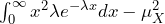 \int_{0}^{\infty} x^2\lambda e^{- \lambda x}dx - \mu_X^2