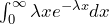  \int_{0}^{\infty}\lambda xe^{- \lambda x}dx