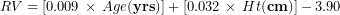 RV = +-3.90