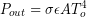 \begin{equation*} P_{out} = \sigma \epsilon AT_{o}^4 \end{equation*}