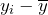 {y}_{i}-\overline{y}