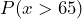 P(x > 65)