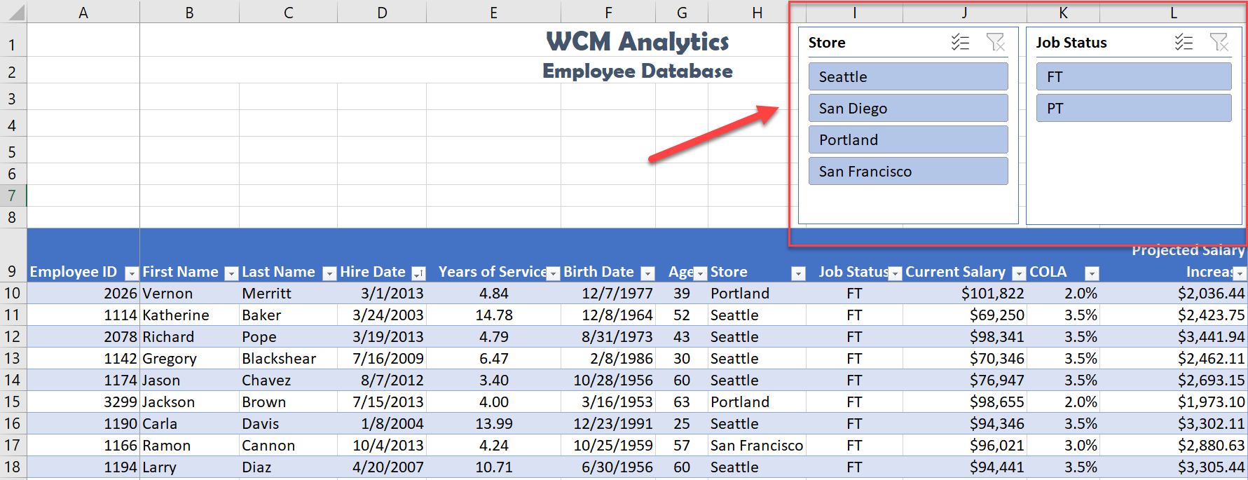 excel for mac how to add slicer