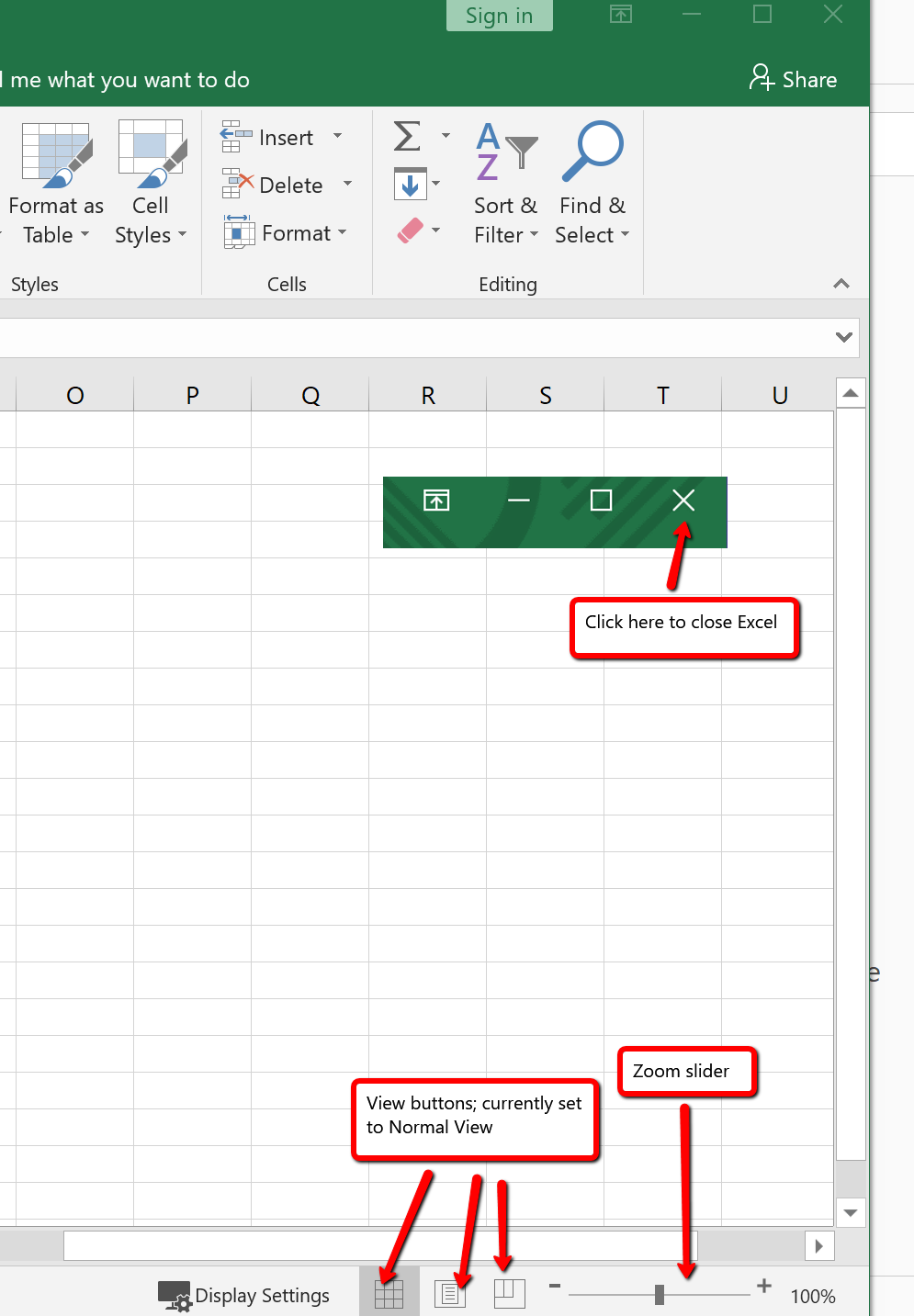 change the backstage title for excel on mac