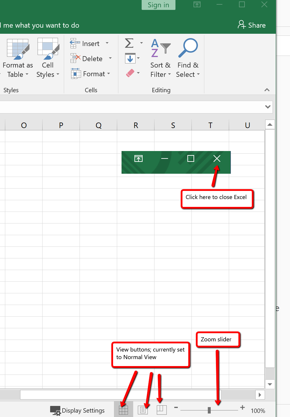 key microsoft excel 2019