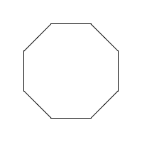 a regular octagon (8 sides)