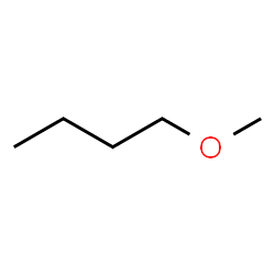 Line bond structure showing 4 carbons, the last of which is connected to an oxygen (O) and then 1 carbon beyond that.