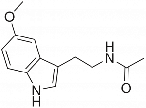 Line bond structure of melatonin which contains 2 amine groups