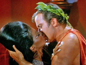 kiss between Captain Kirk and Lieutenant Commander Uhura