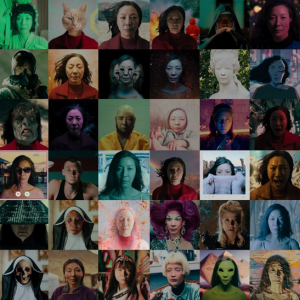 A collage of different Evelyns (Played by Michelle Yeoh)
