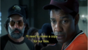 Screensnip of two characters from John Q