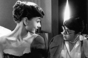 Audrey Hepburn with costume designer Edith Head (Vanguard of Hollywood Photo)