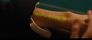 The main antagonist’s clock on his forearm. 9860 Years, 51 Weeks, 6 Days, 2 Minutes, and 8 Seconds.- Screenshot In Time (2011)