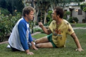 Brennan (Will Ferrell) and Dale (John C. Reilly) wake up after attempting to bury each other alive. From Step Brothers (2008). simbasible.com (source)