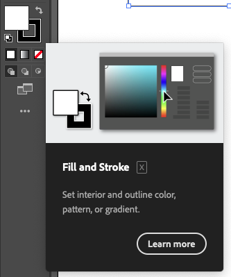 The fill and stroke tool