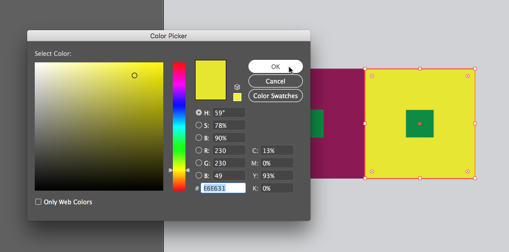 Color picker and slider