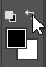 Image showing mouse pointer over color swap area in the Adobe® Photoshop® Tools panel.