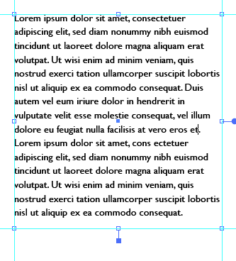 Screen capture showing text box after editing to correct overflow.