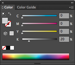 Using the Color Sliders to create grayscale value