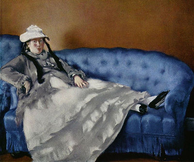 Porträt der Frau Manet auf blauem Sofa, Edouard Manet, 1880