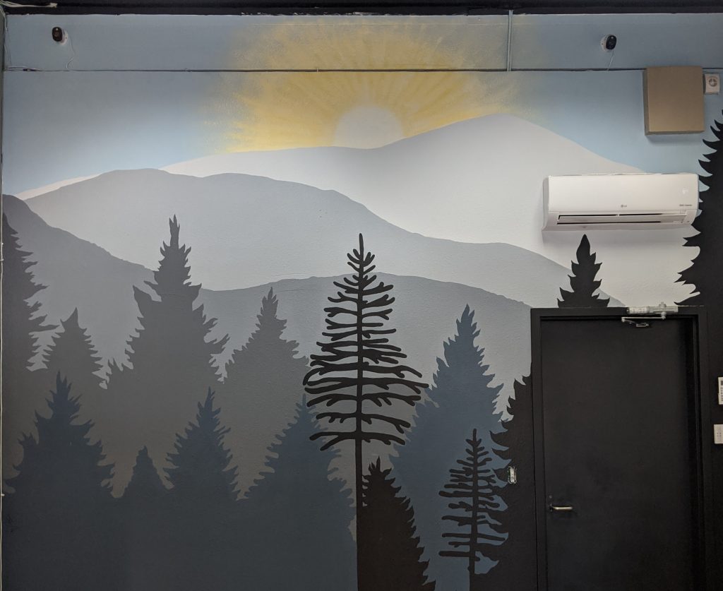 wall painting of sunrise