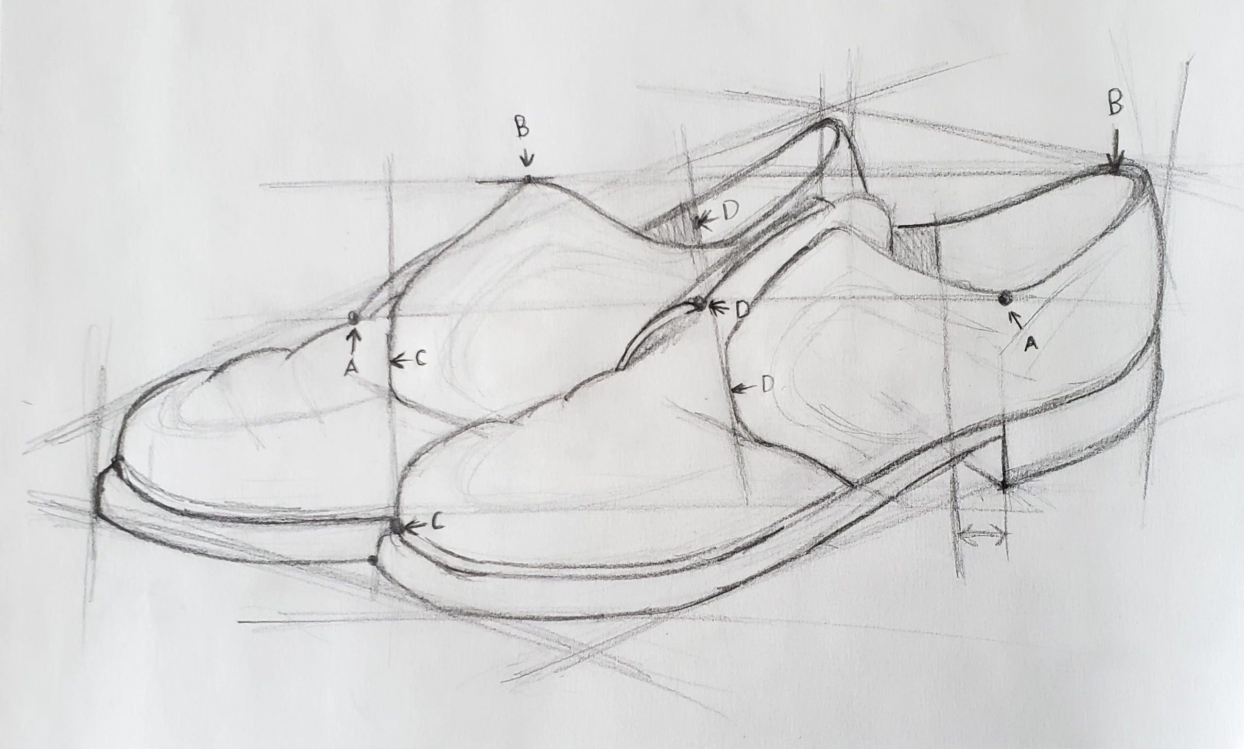 Exercise 5.4 Line Drawing of Shoes – Drawing is Seeing