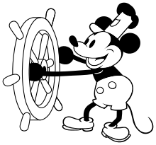 An image of Mickey Mouse as Steamboat Willie