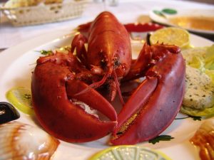 a photo of a lobster on a plate