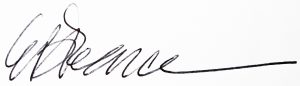 Signature of author