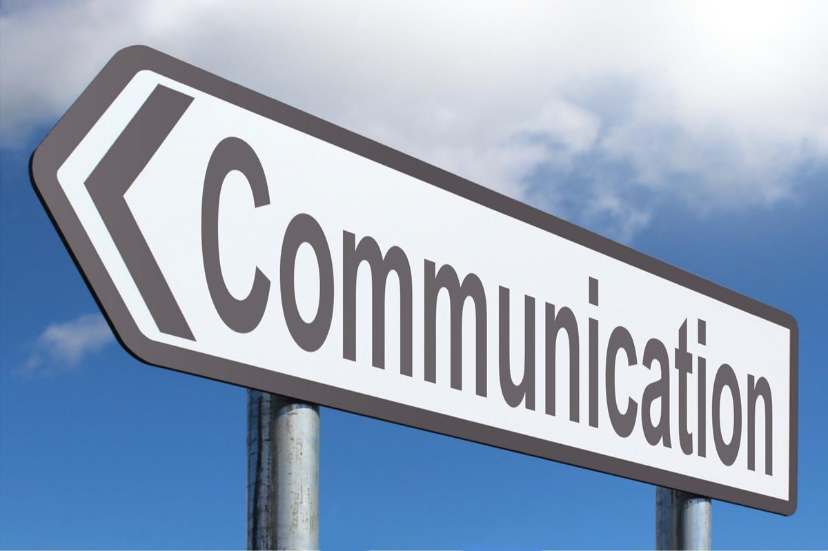 Communication Street Sign