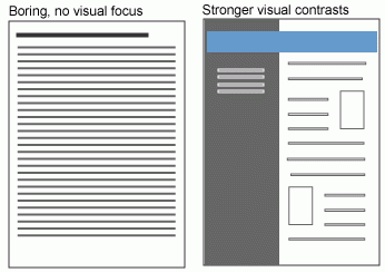 Two documents with different layout examples