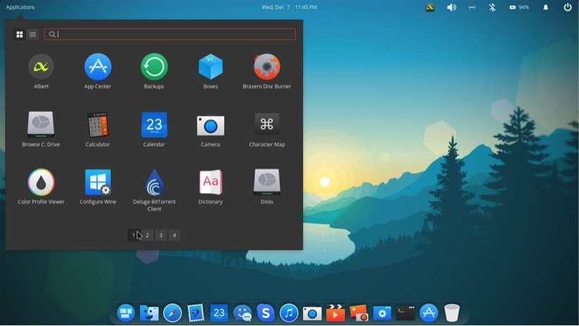 screenshot of desktop with Linux operating system