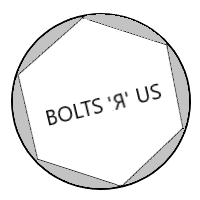a hexagon labeled "bolts r us" inscribed in a circle