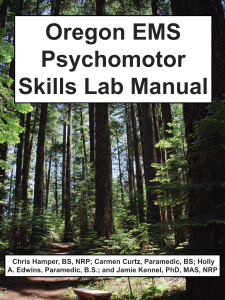 Oregon EMS Psychomotor Skills Lab Manual book cover