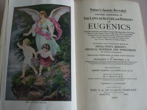 eugenics text from 1919- decorative