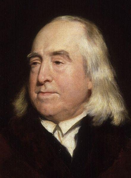 An image of Jeremy Bentham (1748–1832), an English philosopher and a founder of Utilitarianism.