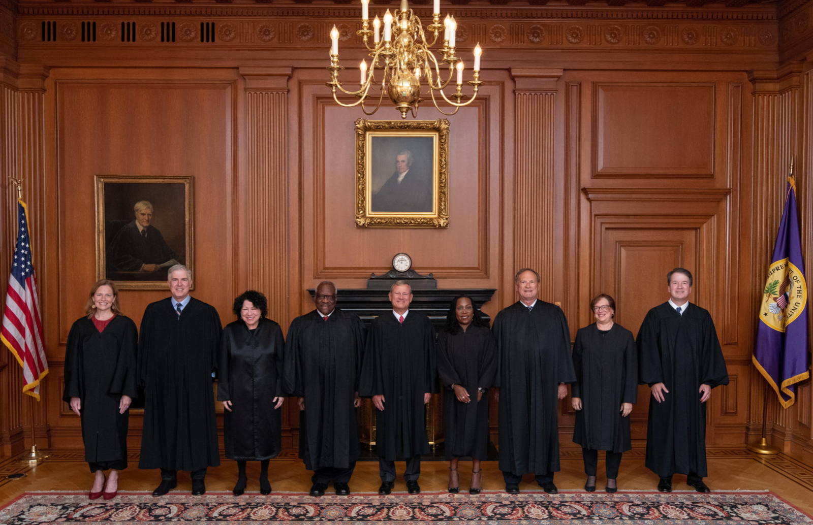 Members of the Supreme Court in the Justices’ Conference Room in 2022.