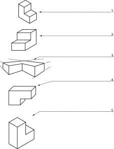 Oblique view - 3 - Engineering drawing - Technical drawing 