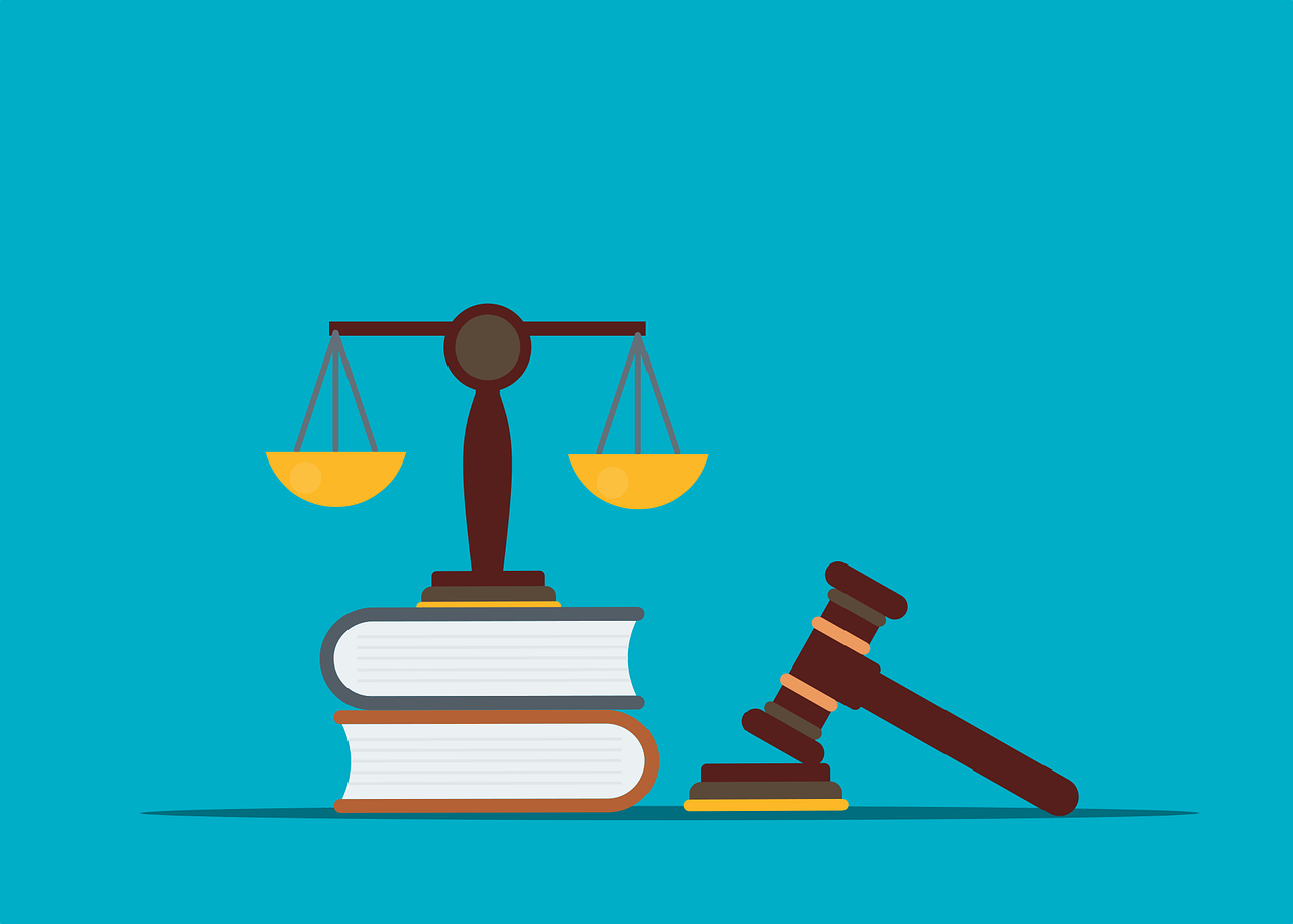 Court gavel and scale of justice