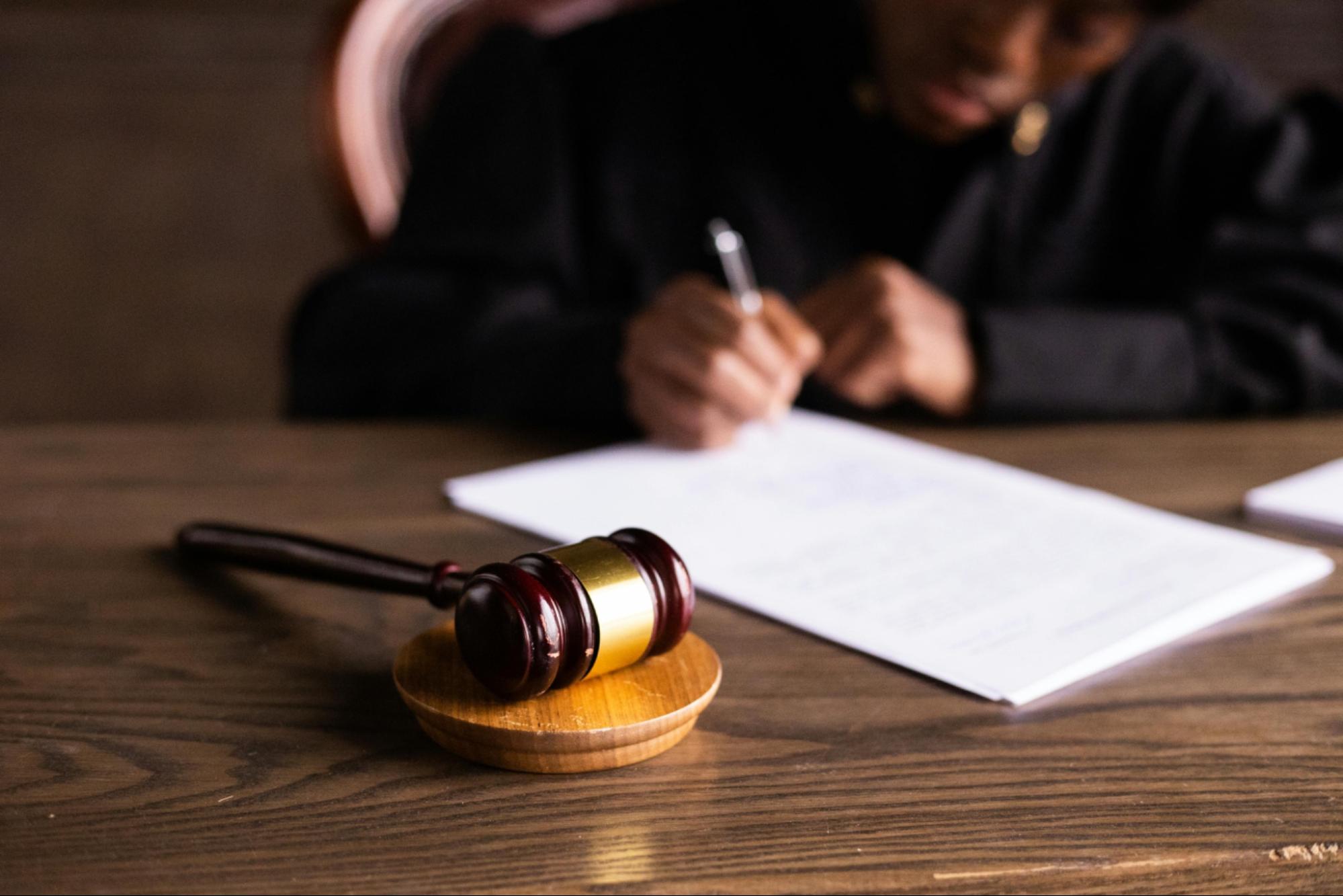 Photo of a judge's gavel