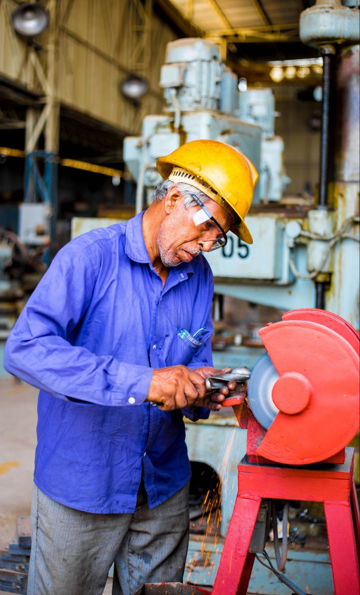 a person working with tools.