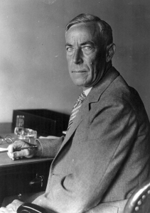 A black and white portrait of August Vollmer, the father of modern law enforcement.