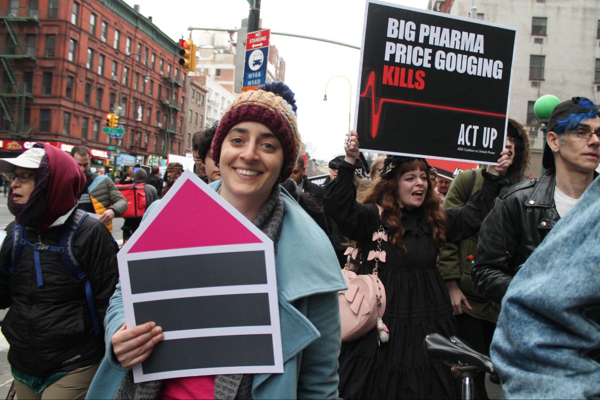 Protesters on the street
