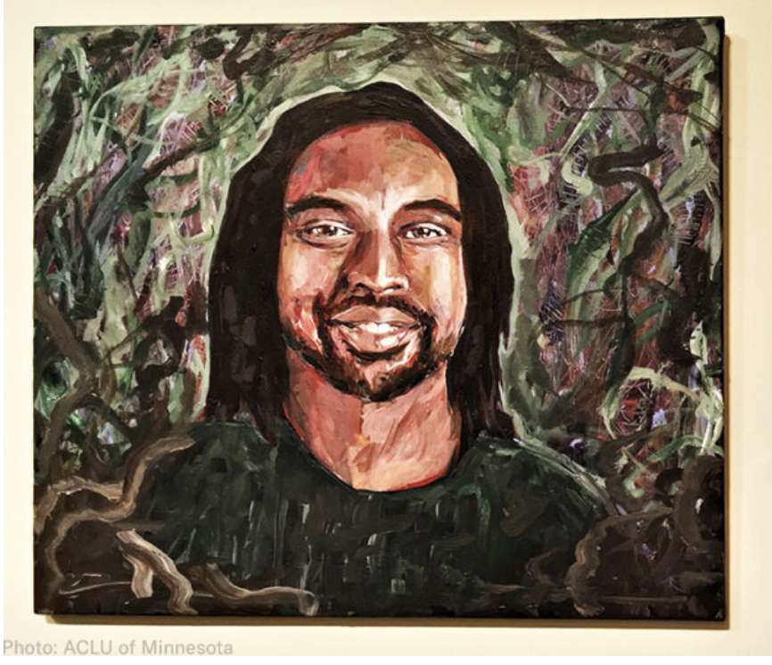 An artistic painting of Philando Castile from the ACLU of Minnesota