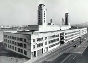 newspaper building and street