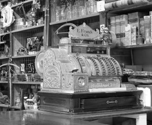 cash register in old general store