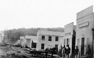 Front Street buildings in Portland, 1852