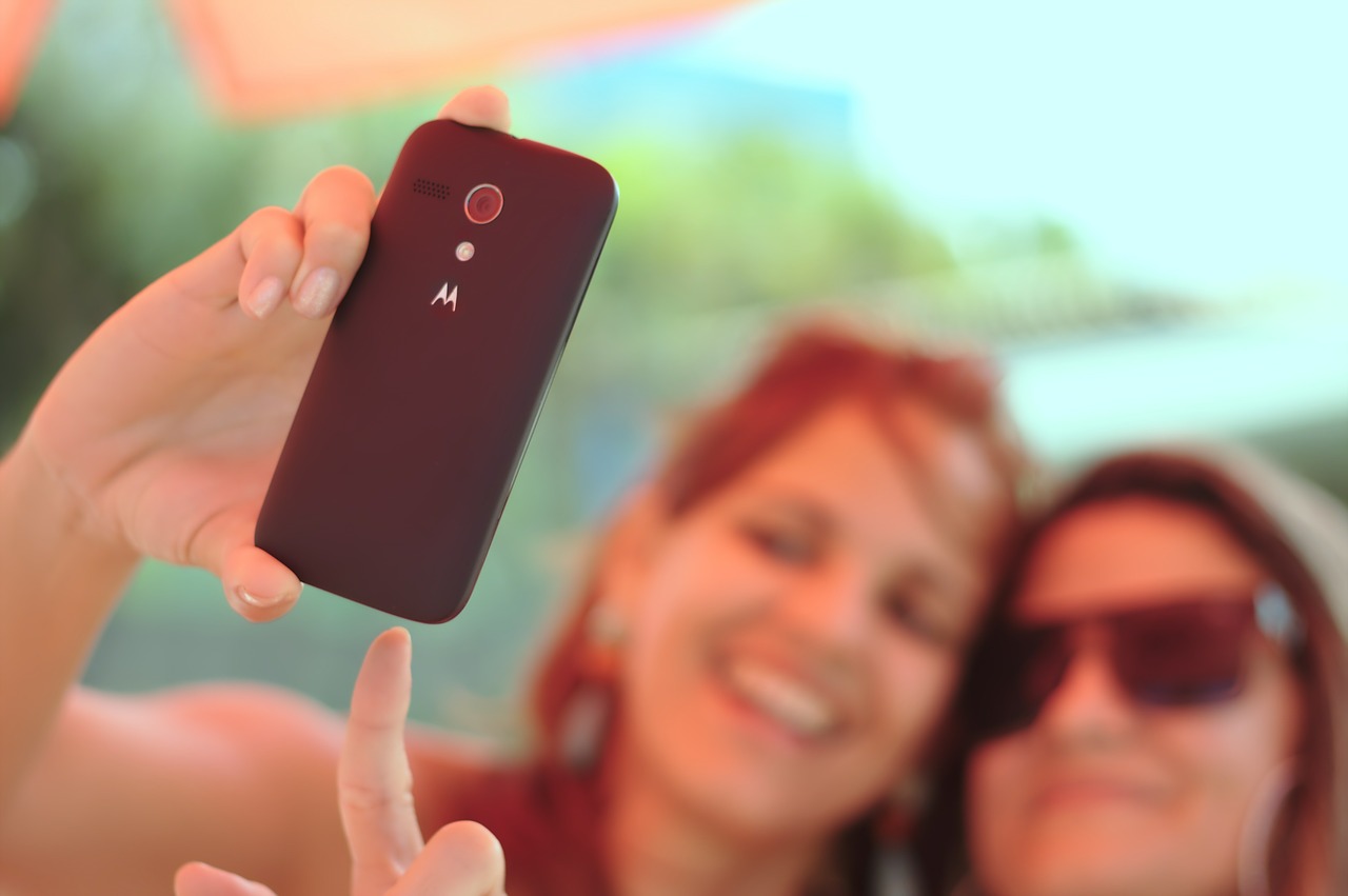 two women taking a selfie