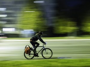 person riding bicycle