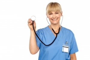 nurse with stethoscope